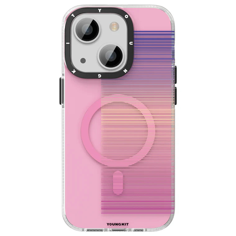 iPhone 14 Hülle YOUNGKIT Pure Nature Fresh Glossy Magsafe / Pink