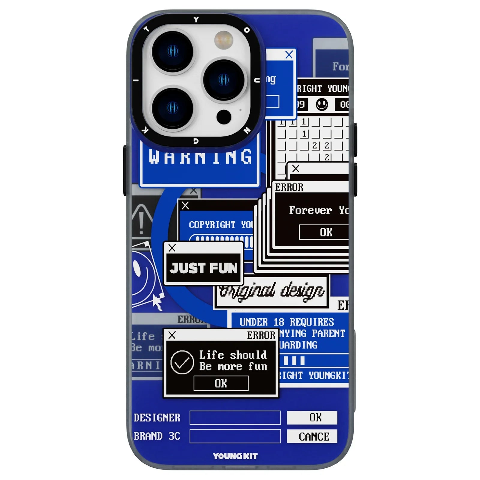 iPhone 13 Pro Hülle YOUNGKIT AI-Inspired Source Code Magsafe / Blue