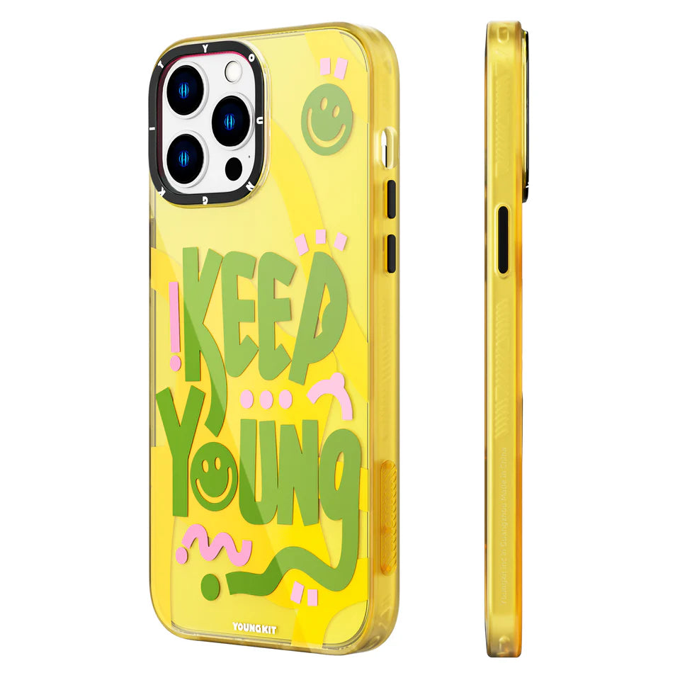 iPhone 13 Pro Hülle YOUNGKIT Childlike Style Shockproof Case / Yellow