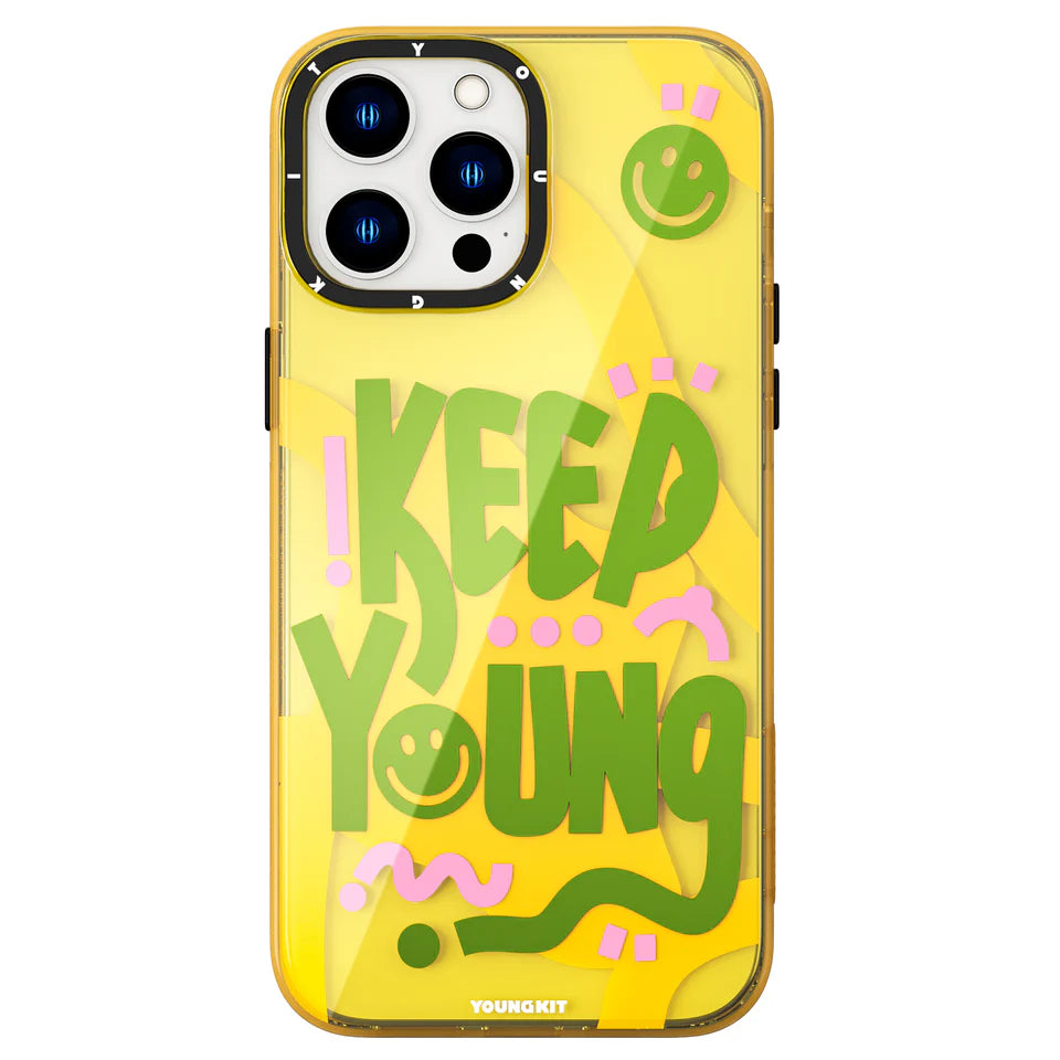 iPhone 13 Pro Hülle YOUNGKIT Childlike Style Shockproof Case / Yellow