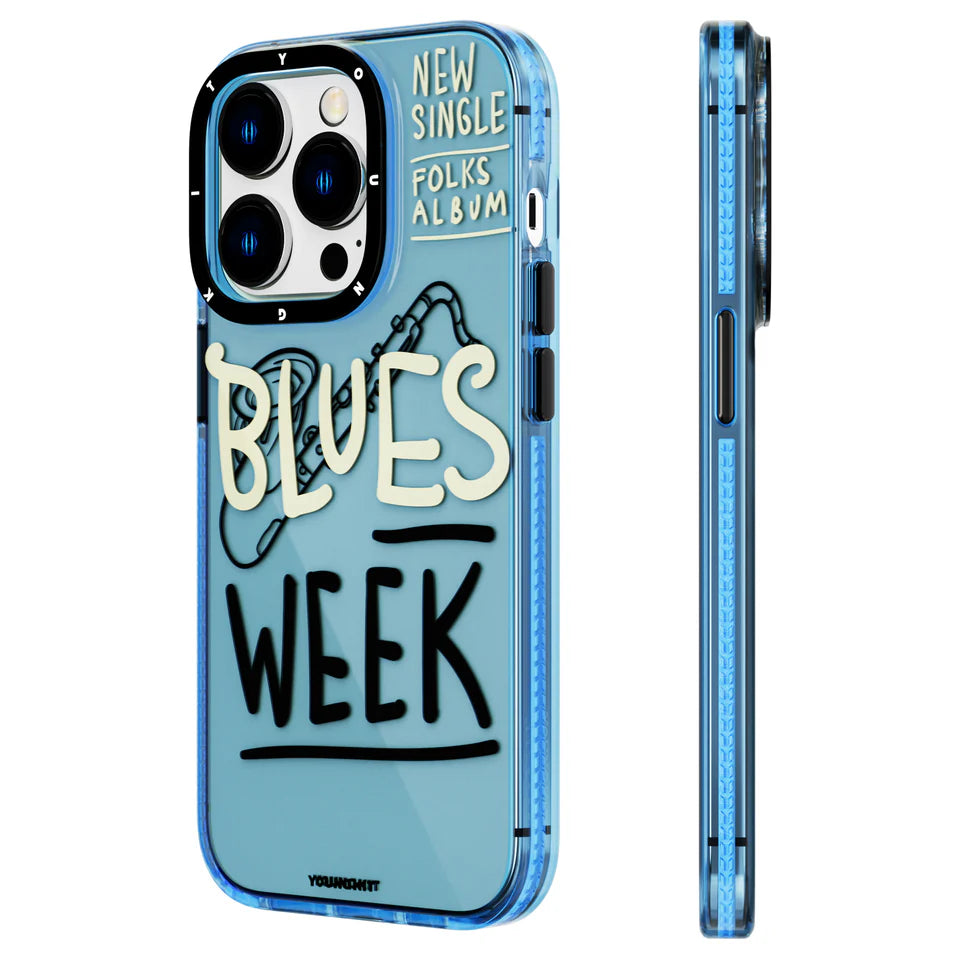 iPhone 13 Hülle YOUNGKIT Jazz & Blues Lovers Shockproof Case / Blue