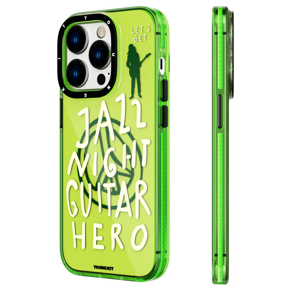 iPhone 14 Hülle YOUNGKIT Jazz & Blues Lovers Shockproof Case / Green