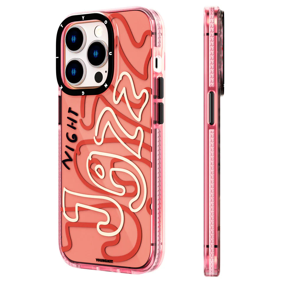 iPhone 13 Hülle YOUNGKIT Jazz & Blues Lovers Shockproof Case / Pink