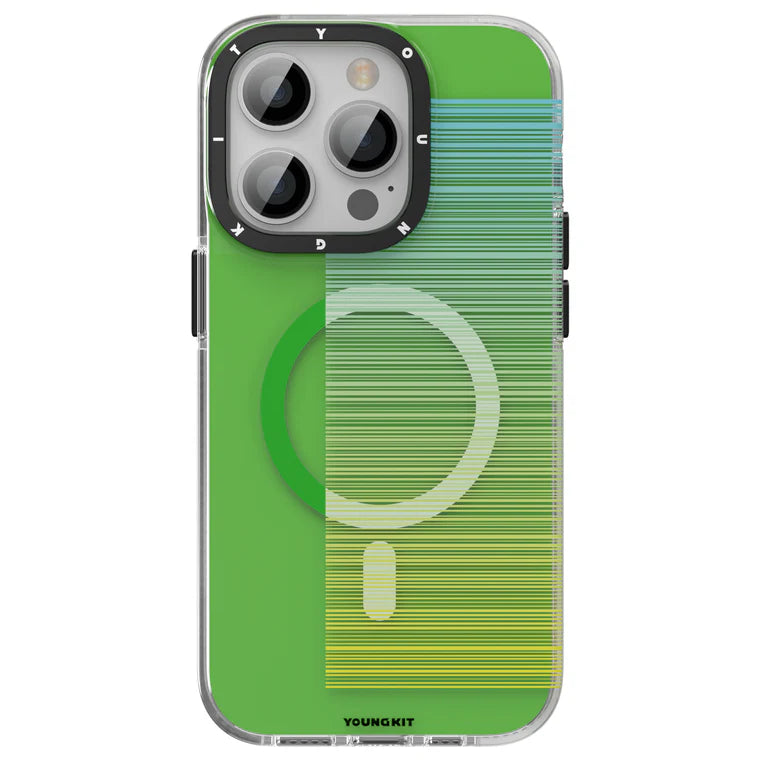 iPhone 14 Hülle YOUNGKIT Pure Nature Fresh Glossy Magsafe / Green