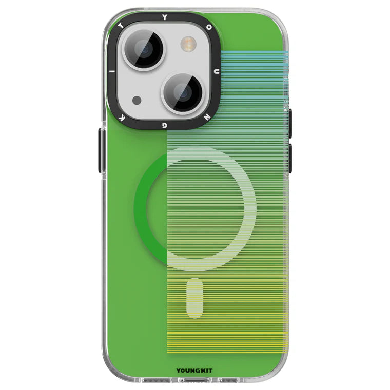 iPhone 14 Hülle YOUNGKIT Pure Nature Fresh Glossy Magsafe / Green