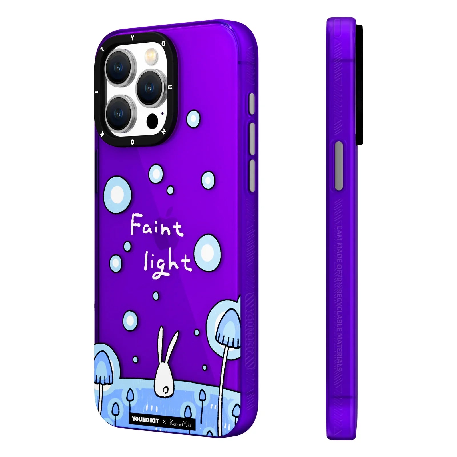 iPhone 15 Pro Max Hülle YOUNGKIT X @KomoriYuki Green Flora and Fauna / Purple