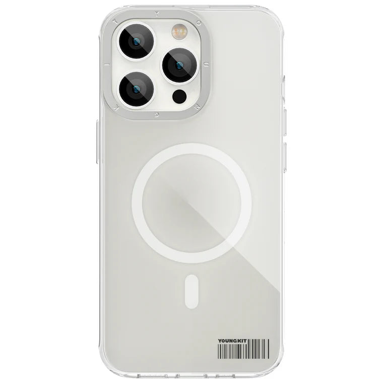 iPhone 13 Pro Hülle YOUNGKIT Transparent Liuli Mirror Magsafe / White