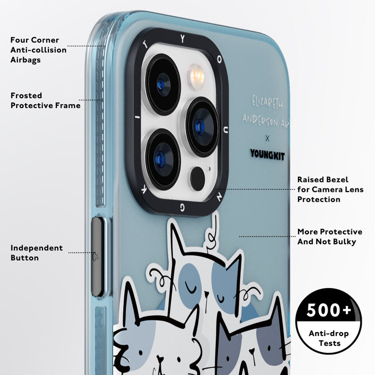 iPhone 14 Pro Max Hülle YOUNGKIT X Elizabeth Anderson Art Cat Sea MagSafe Luxury Designer Brand