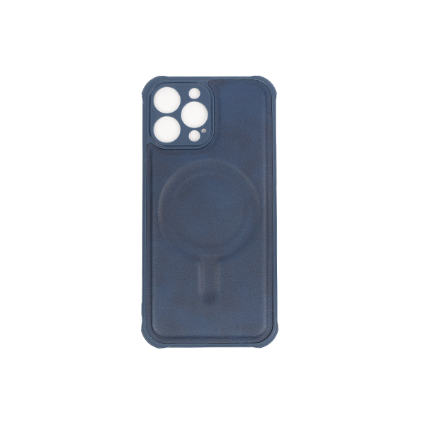 iPhone 14 Pro Hülle PU Leather Shockproof MagSafe Hybrid Case / Bucharest – Blue