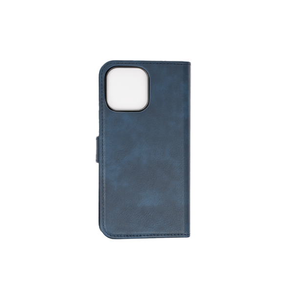 iPhone 15 Pro Etui Hülle Flip Cover Premium Kunstleder Magnetisch Kartenhalter / Milano – Blue iPhone