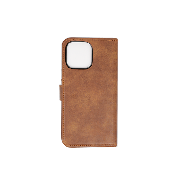 iPhone 14 Pro Etui Hülle Flip Cover Premium Kunstleder Magnetisch Kartenhalter / Milano – Brown iPhone