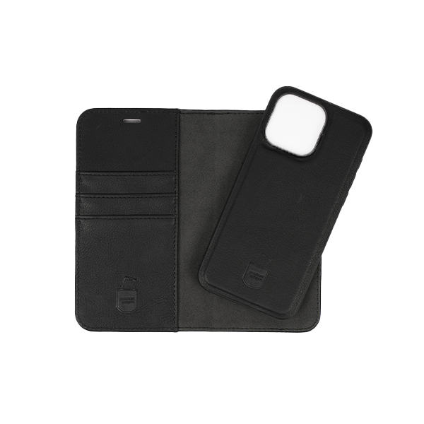 iPhone 12 Pro Max Etui Hülle Flip Cover Premium Kunstleder Magnetisch Kartenhalter / Milano – Black iPhone