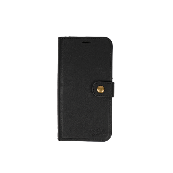 iPhone 12 Pro Max Etui Hülle Flip Cover Premium Kunstleder Magnetisch Kartenhalter / Milano – Black iPhone