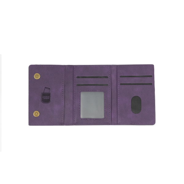 iPhone 12 Hülle und Portemonnaie Set Premium Kunstleder MagSafe / Napoli – Purple