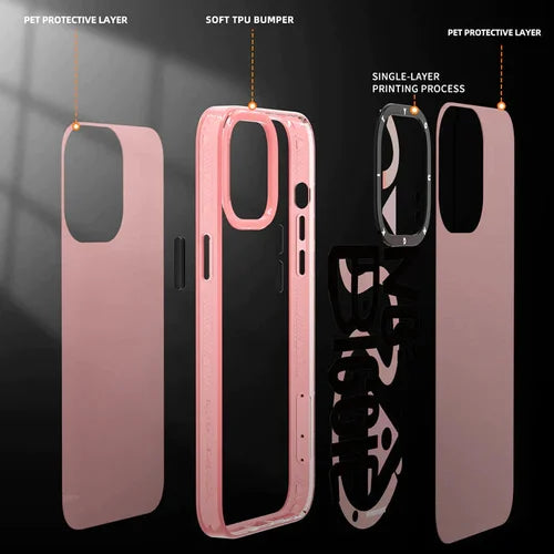 iPhone 14 Pro Max Case YOUNGKIT Happy Mood Luxury Designer Brand Shockproof Pink No Biggie