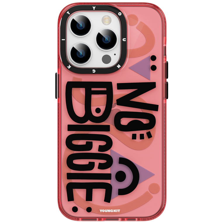 iPhone 15 Pro Case YOUNGKIT Happy Mood Luxury Designer Brand Shockproof Pink No Biggie