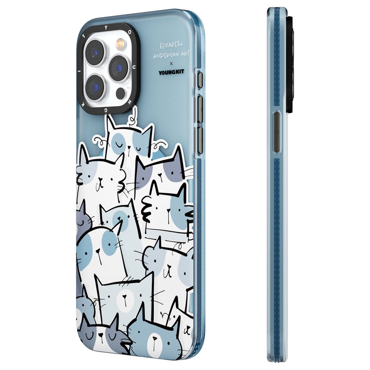 iPhone 15 Hülle YOUNGKIT X Elizabeth Anderson Art Cat Sea MagSafe Luxury Designer Brand